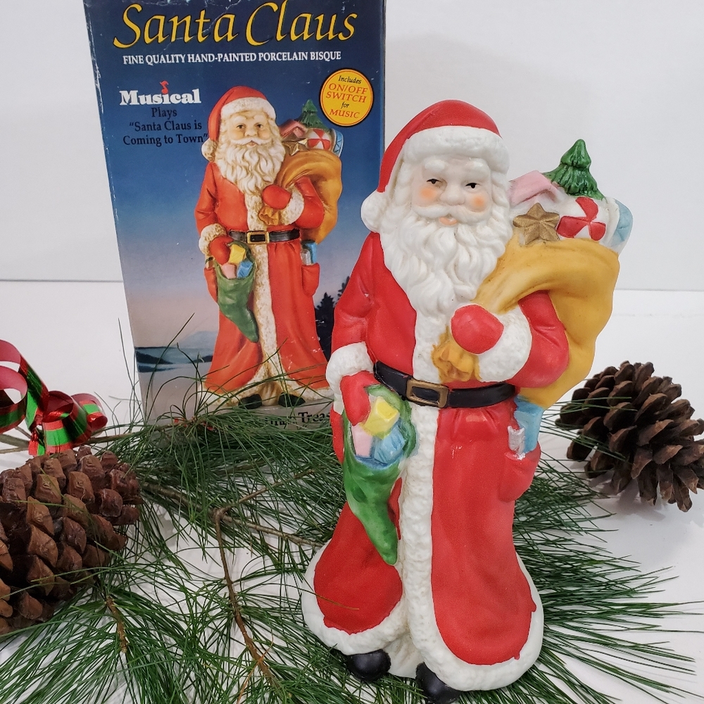 Aldon Accessories LTD Porcelain Santa Figurine Holiday Decor Christmas